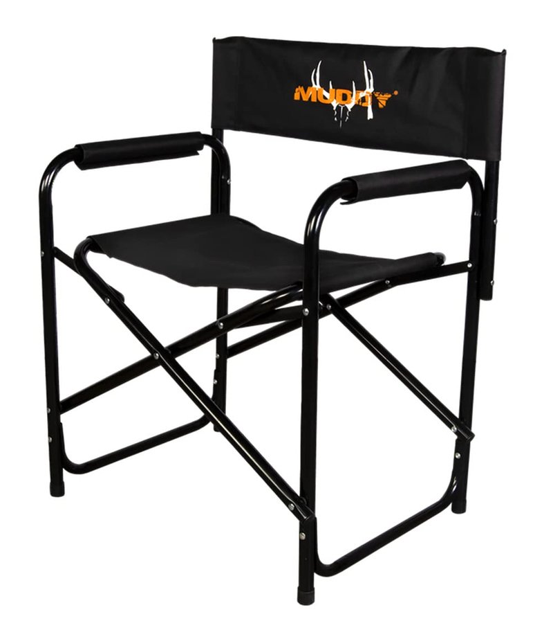 Muddy Directors Foldable Ground Chair with Built-in Arm Rests for Blind Hunting or Tailgating, Wide Design for a Comfortable Fit