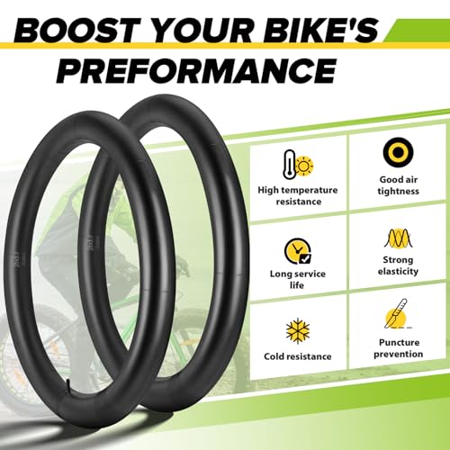 Hydencamm 20x3.0-3.5 Fat Bike Inner Tube | 20x3.0/3.5, 32mm Schrader Valve, 2 Pack
