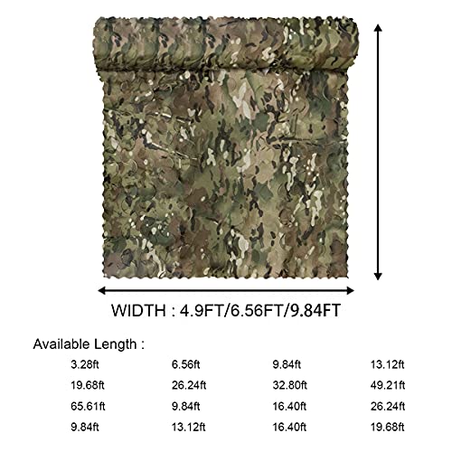 Camouflage Netting Roll - 4.9ft x 3.28ft - Tear-Resistant Sunshade for Hunting & Decoration