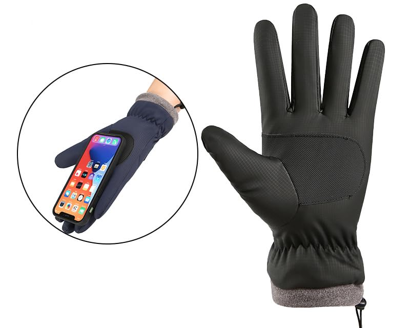 Winter Gloves for Men & Women - Touchscreen, Black