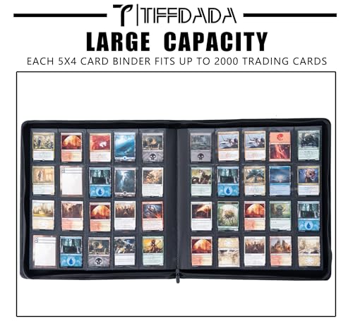 TIFFDADA 20-Pocket Card Binder Holds 2000+ Cards with Purple Cover (Light Purple)