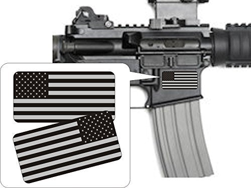 2-Pack American Flag Vinyl Decals - Black Ops Stealth Flag Stickers