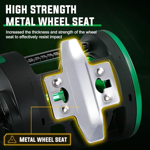Sougayilang Green 3000 Baitcasting Fishing Reel, Heavy Duty 25LB Drag, Level Wind & Magnetic Brake
