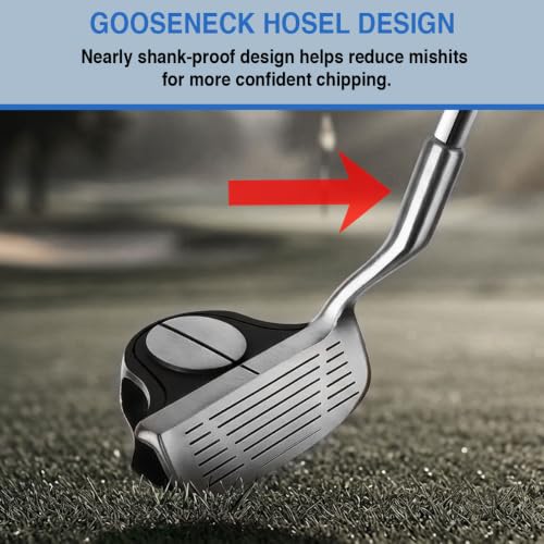 EZ Roll Golf Chipper Club - Back-Weighted, 35° Loft - Right Handed - Black/Satin