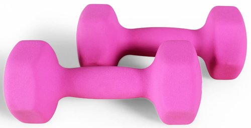 Fitvids Neoprene Dumbbell Hand Weights, Anti-Slip, Anti-roll, Hex Shape Colorful, 8-Pound, Pair