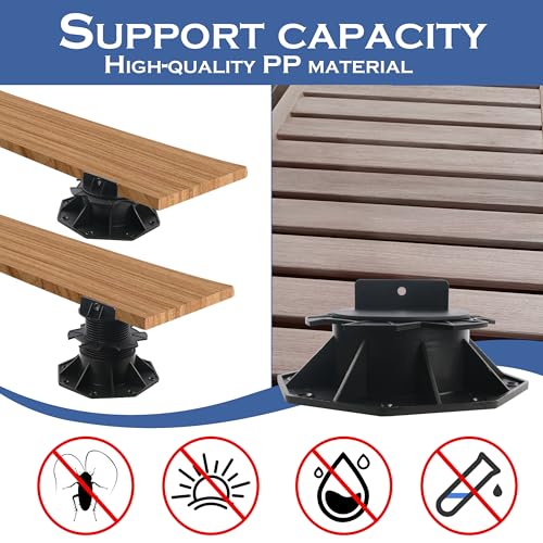 Goldshire Adjustable Deck Support Pedestals 2-3/8''–5-1/2'' 10Pcs