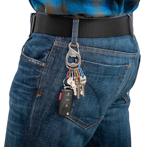 Key Rack Organizer with Carabiner & S-Biners - Stainless/Bright Colors