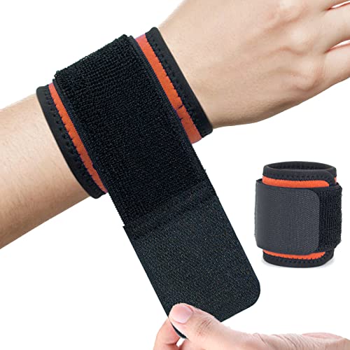 Wrist Brace - 2 Pack Highly Elastic Compression Support - Cork Orange