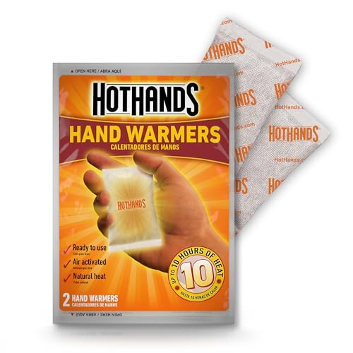 10 Pairs of Air-Activated Hand Warmers - Long-Lasting Heat for Outdoor Activities