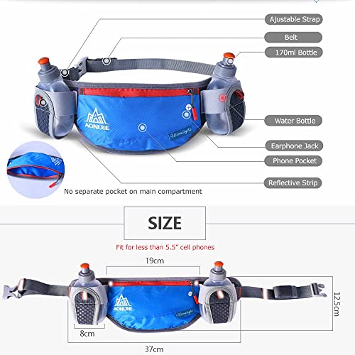 Running Hydration Belt with 2 BPA-Free Water Bottles - Rose