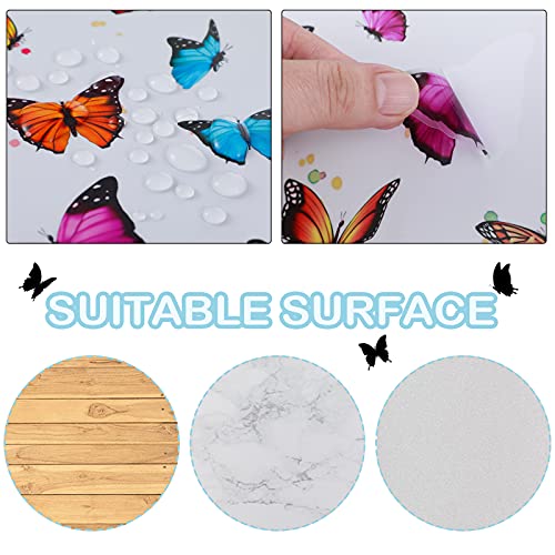 Chinco Inspirational Quote Wall Decals Butterfly She Believed She Could So Did Wall Stickers Positive Sayings Vinyl Stickers for Women Graduation Back to School Bedroom Living Room Office Classroom