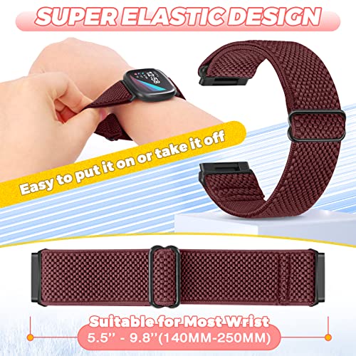 Vodtian 4 Pack Elastic Watch Bands Compatible for Fitbit Versa