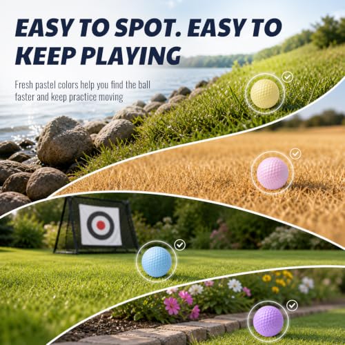 Foam Golf Balls - 20 Pack Macaron Assorted Colors, Limited Flight