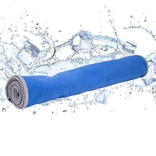 Cooling Towel for Face and Neck - Instant Relief Microfiber, 33"x10.5"