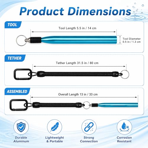 Wacky Rig Tools Set with 320 O-Rings - Blue Fishing Kit