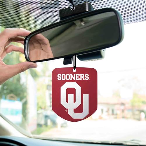NCAA Oklahoma Sooners Car Air Freshener - Black Ice Scent, 2 Pack