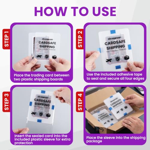 80 Pack Trading Card Shipping Kit - Soft Sleeves & Tape
