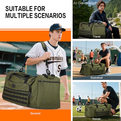 TONRUYN Extra Large 120L Duffle Bag Green | Tactical Travel Gym Bag