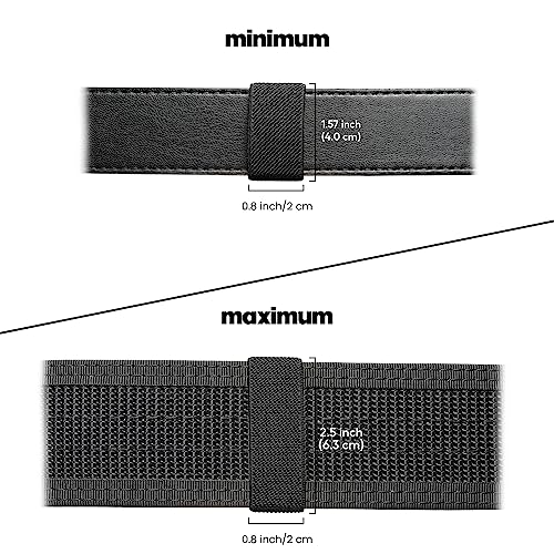 Tactical Elastic Belt Keepers - 4 Pack Webbing Strap Organizers - Black