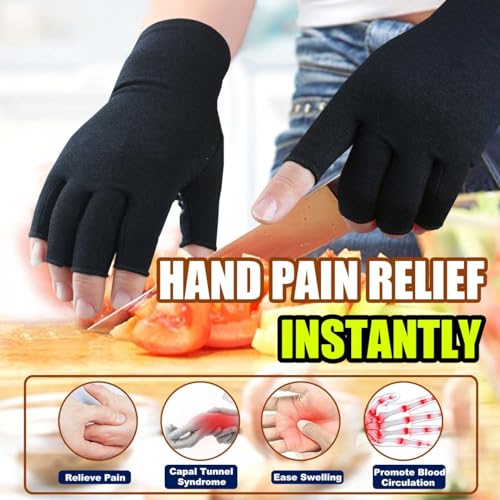 Compression Arthritis Gloves for Hand Support - Pink, 2 Pairs, Small