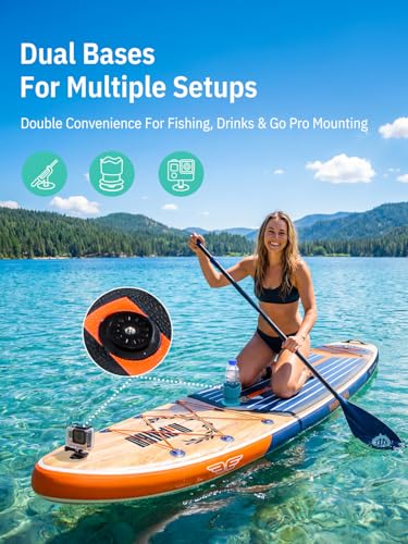 Inflatable Paddle Board for Family - Light Gray, 500lbs Capacity