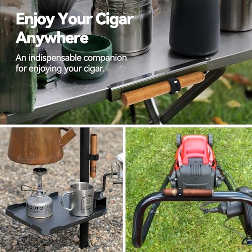 Magnetic Cigar Holder for Golf Cart - Adjustable Design - Black
