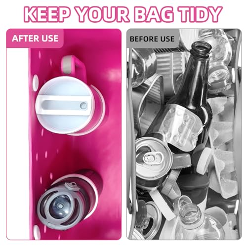 2 Pcs Cup Holder for Beach Totes - 30oz & 40oz Water Bottle Accessory - White