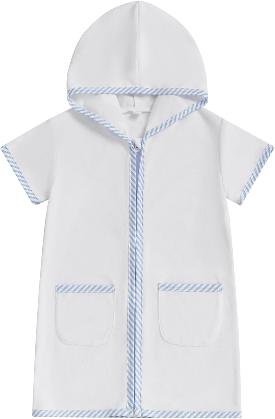 Nituyy Toddler Girls Boys Swim Cover Up Terry Cloth Swimsuit Coverup Wraps Zipper Bathing Suit Pool Beach Poncho Cover-Ups