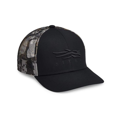 SITKA Gear Men's Icon Mid Profile Trucker Cap, Sitka Black/Elevated II - One Size Fits All