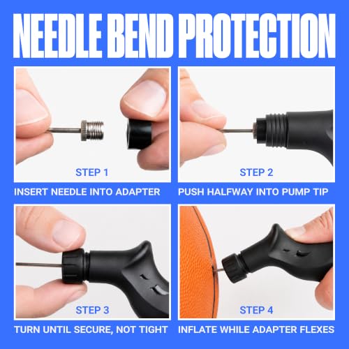 Ball Pump for Sports Balls - Hand Pump with Push-Pull System