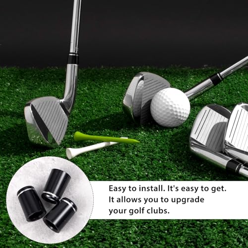 10 Pcs .370 Golf Club Ferrules - Durable Black Shaft Connectors