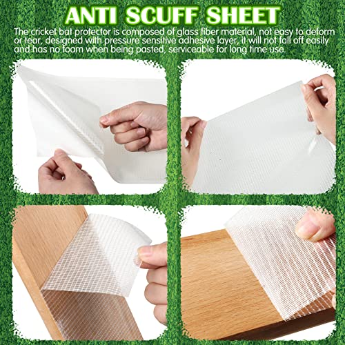 Cricket Bat Protection Sheets - 4 Pcs Anti Scuff Tape, One Size