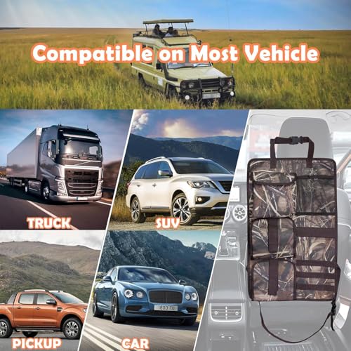2 Pack Vehicle Seat Back Gun Racks with Molle Panel for Hunting Rifles
