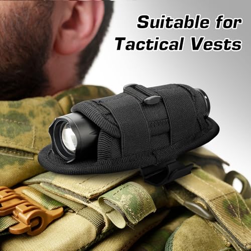Tactical Flashlight Holster - 360° Rotatable Nylon Pouch - Variation 1