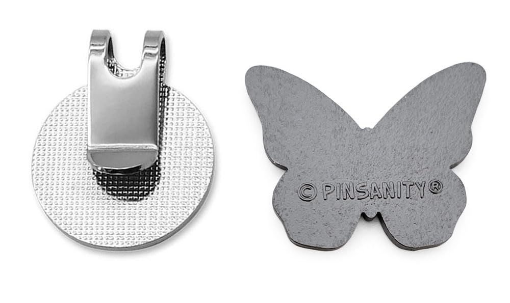 Pinsanity Monarch Butterfly Golf Ball Marker with Hat Clip – Novelty Golfing Accessory & Gift for Golfers