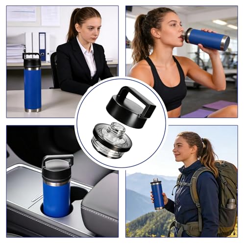 AMIVIE Chug Cap Replacement for YETI Rambler 18oz/26oz/36oz/64oz Black