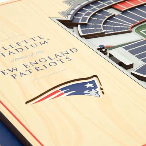 New England Patriots 3D StadiumView Wall Art - 5-Layer Design