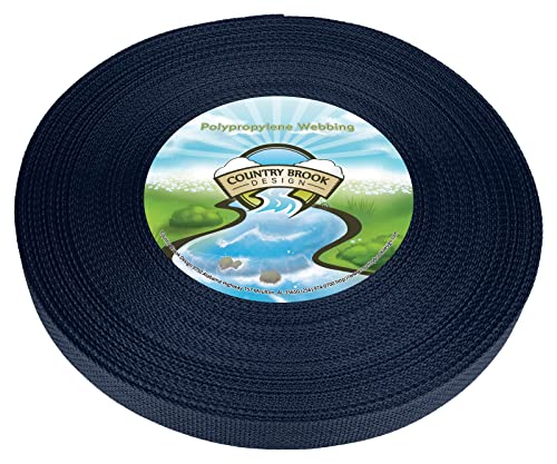 Navy Blue 50 Yards 1-Inch Polypropylene Webbing for Climbing & Outdoor Use