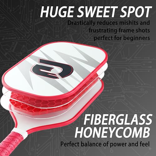 GLAKJET A2 Pickleball Paddle Set for Beginners,with Wrist Guards for Added Support & Injury Prevention,Lightweight Pickleball Rackets,Glass Fiber,USAPA-Compliant