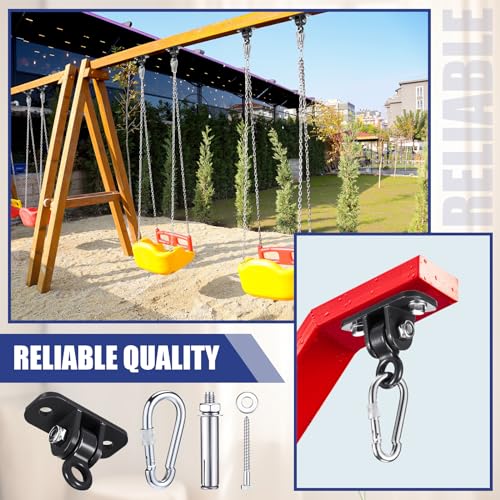 Tandefio Black 6-Piece Swing Hanger Set for Outdoor & Indoor Use