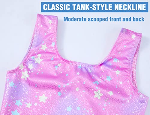 Gymnastics Leotards for Girls - Sparkly Colorful One-Piece, Size 2-12