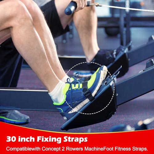 Rowing Machine Foot Straps Replacement for Concept 2 - 2 Pack