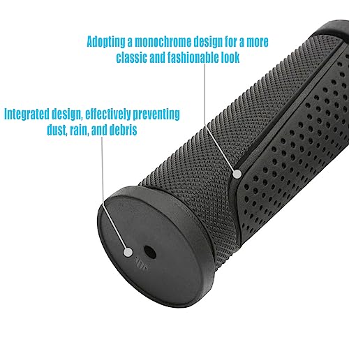 90mm Bike Handlebar Grips - Ergonomic Rubber for Comfort - Black