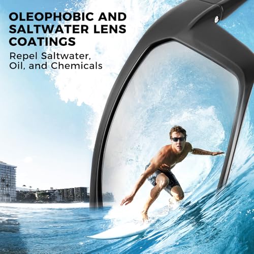 Polarized Sport Sunglasses for Fishing, Cycling, Driving - UV Protection, Lightweight