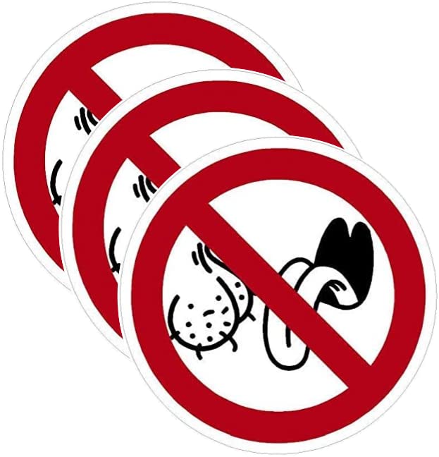 Funny Hard Hat Stickers - No Ball Licking Rats - 3-Pack