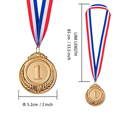 24-Piece Gold Silver Bronze Winner Medals Set - 2 Inch