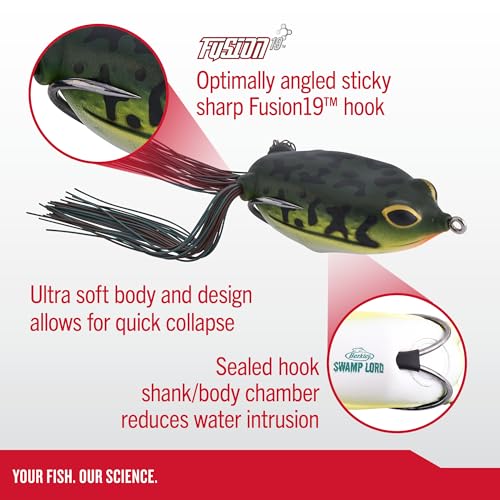 Berkley Swamp Lord Hollow Body Frog Lure - Bully 65mm Topwater