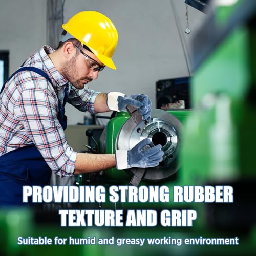 Nitrile Heavyweight Fully Coated Work Gloves, One Size Fits All for Men Oil Hauler Blue Chemical Resistant Gloves