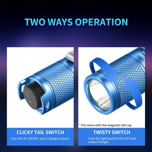 LUMINTOP Pocket-Sized Super Bright Flashlight Set Tool AA 3.0 EDC Flashlight, 900 Lumens AA EDC Flashlight with Magnetic Tail and 920mah Rechargeable Battery, 5 Modes with Mode Memory, Waterproof Torc