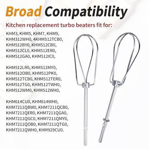 Kitchenaid W10490648 Beaters Attachments – Replacement Hand Mixer Beater Set